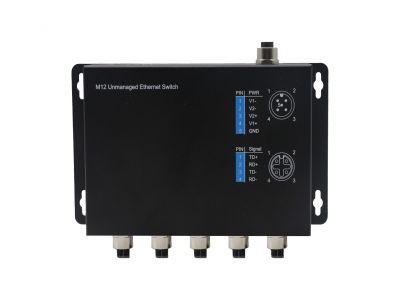 車載式5口百兆M12彎針加固交換機